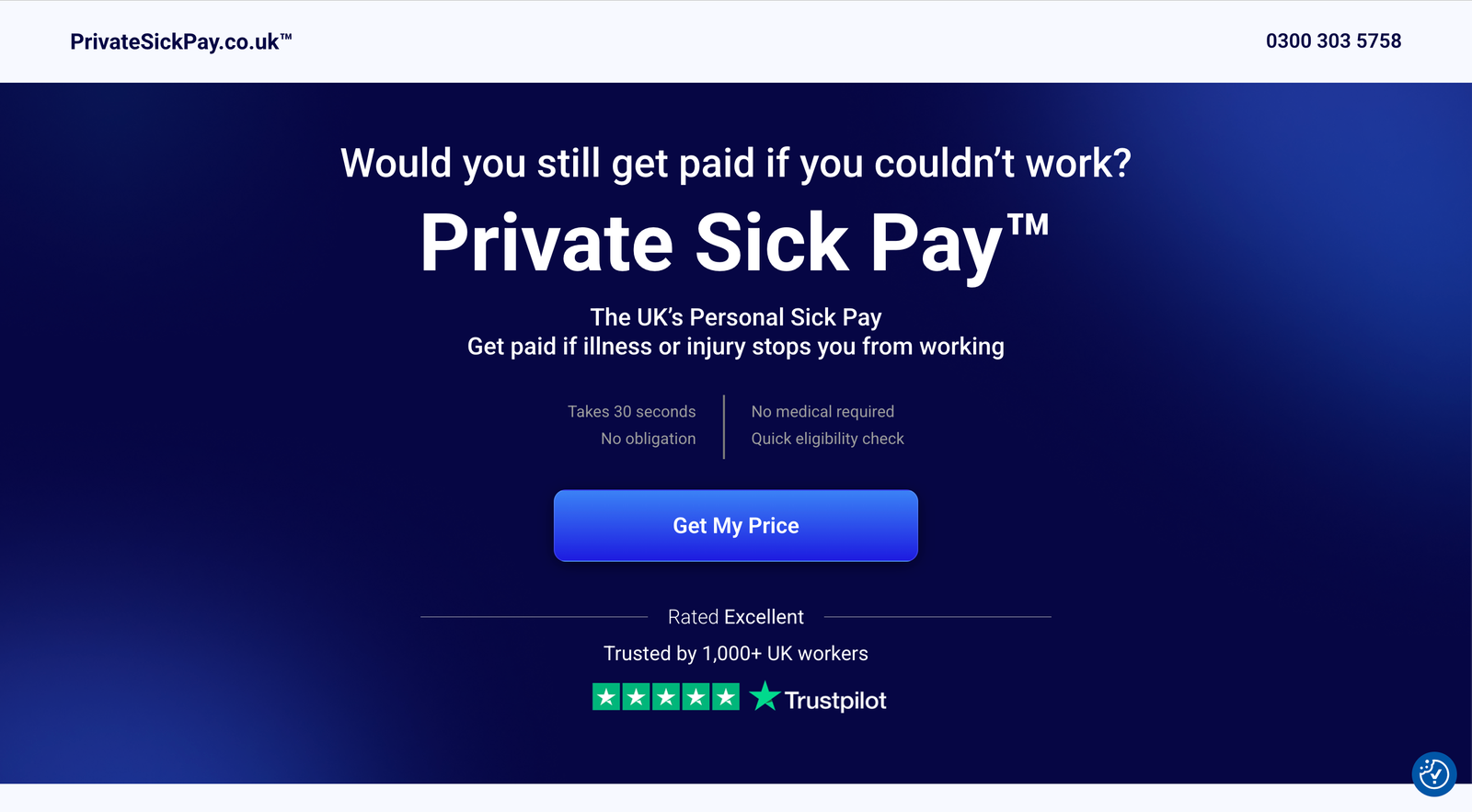 Private Sick Pay website design